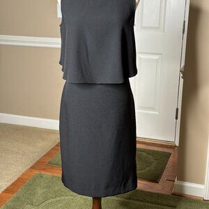 New York & Company Black Overlay Sheath Dress Size 8 NWOT